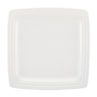 Decorated on the perimeter with a twist design that's reminiscent of nautical ropes, this square platter offers simple elegance and modern appeal for all your presentations. Decorated on the perimeter with a twist design that's reminiscent of nautical ropes, this square platter offers simple elegance and modern appeal for all your presentations.