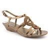 Karen Scott Jacy Open Toe Wedge Sandals Shoes Bronze Womens New/Display