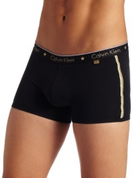 Calvin Klein Men's Ck One Cotton Low Rise Trunk, Black Body/Gold Star, Medium Calvin Klein Men's Ck One Cotton Low Rise Trunk, Black Body/Gold Star, Medium