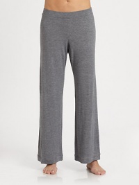 Comfortable silhouette with wide leg construction, allowing for a casual, relaxed fit. Banded waistWide leg53% polyamide/47% woolMachine washImported Comfortable silhouette with wide leg construction, allowing for a casual, relaxed fit. Banded waistWide leg53% polyamide/47% woolMachine washImported