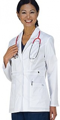 Dickies Women's Gen Flex Junior Fit Contrast Stitch Lab Coat Dickies Women's Gen Flex Junior Fit Contrast Stitch Lab Coat