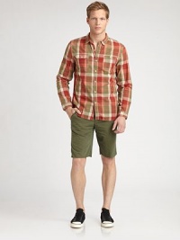 An easy option for effortless style, in a rustic-inspired, plaid-checked cotton.Button-frontChest patch pocketsCottonMachine washImported An easy option for effortless style, in a rustic-inspired, plaid-checked cotton.Button-frontChest patch pocketsCottonMachine washImported
