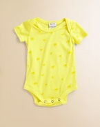 Baby will shine like a star in this brilliant, cozy one-piece with bottom snaps for easy on and off.Envelope necklineShort sleevesBottom snaps50% modal/50% cottonMachine washImported Please note: Number of snaps may vary depending on size ordered. 