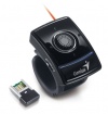 Genius Ring Presenter - Black Finger Mouse with Laser Pointer