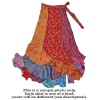 Patchwork long silk blend sari wrap skirt by Jedzebel PW121