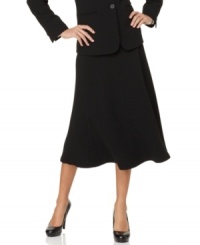 A simply chic style with clean lines, this Jones New York skirt features flared gored construction for ease of movement. A simply chic style with clean lines, this Jones New York skirt features flared gored construction for ease of movement.