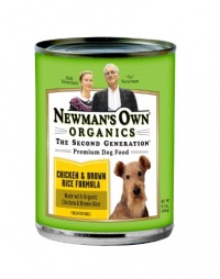Newman's Own Organics Chicken & Brown Rice Formula for Dogs, 12.7-Ounce Cans (Pack of 12) Newman's Own Organics Chicken & Brown Rice Formula for Dogs, 12.7-Ounce Cans (Pack of 12)