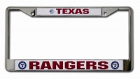 MLB Texas Rangers Chrome License Plate Frame MLB Texas Rangers Chrome License Plate Frame