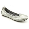 Tory Burch Eddie Womens Size 5 Silver Leather Ballet Flats Shoes New/Display
