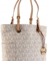 Michael Kors East West Signature PVC Tote Vanilla