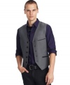 Perfect for those upcoming holiday parties, this Kenneth Cole Reaction vest will have you looking merry and modern.