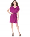 Nine West's radiant fuchsia dress is ready to go wherever you are-wear this belted, ruffled style to dinner with girlfriends, a working lunch, out on a date or almost anywhere in between. (Clearance)