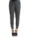 THE LOOKElastic waist with leather detail and drawstring tieDual besom pocketsBanded, zip cuffsTHE FITRise, about 12Inseam, about 26THE MATERIALBody: polyesterSecond fabric: leatherCARE & ORIGINDry cleanImportedModel shown is 5'10½ (179cm) wearing US size Small. 