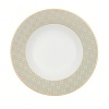 Villeroy & Boch's Aureus dinnerware is a decadent delight: golden filigree is lavished on an aquamarine decoration that stepped right off the fashion runway. Bursting lotus blossoms adorn plates and service pieces, adding shades of fuchsia, tangerine and sapphire. Aureus is a modern classic representing the convergence of past and present.