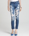 Vigorously distressed for that cool lived-in look that takes years to achieve, these strategically-shredded SOLD design lab jeans are the ones to pull on after a long week at work or school.