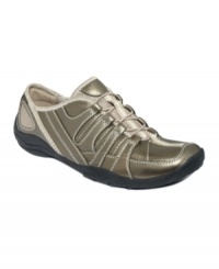 Sporty lace-ups in metallic finishes are an excellent finish to your casual look. Clarks' Shawnee Kick sneakers feature bungee laces on the vamp and easy slip-on entry. Sporty lace-ups in metallic finishes are an excellent finish to your casual look. Clarks' Shawnee Kick sneakers feature bungee laces on the vamp and easy slip-on entry.
