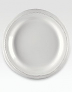 Whitewashed ceramic finished with scalloped edges and raised detail. 7 diam.Dishwasher safeMade in France