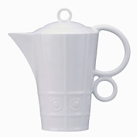 Modern in design with a raised circular pattern, made from French Limoges Porcelain. Dishwasher and microwave safe. Modern in design with a raised circular pattern, made from French Limoges Porcelain. Dishwasher and microwave safe.