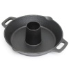 Emeril by All-Clad E9649064 Pre-Seasoned Cast Iron Vertical Poultry Roaster Cookware, Black