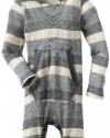 Splendid Littles Baby-Boys Newborn Oatmeal Stripe Jersey Playsuit, Pewter, 3-6