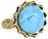 House of Harlow 1960 Gold-Plated Pyramid Spike Ring with Turquoise-Color Stone, Size 8 House of Harlow 1960 Gold-Plated Pyramid Spike Ring with Turquoise-Color Stone, Size 8