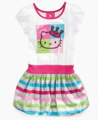 Pretty kitty. She can feel special in this cute and colorful dress from Hello Kitty, which features a Hello Kitty crown logo exclusive to Macy's! Pretty kitty. She can feel special in this cute and colorful dress from Hello Kitty, which features a Hello Kitty crown logo exclusive to Macy's!