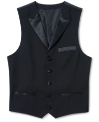 When you need to impress, look your best in this stylish vest by American Rag. Complete the look with matching blazer. When you need to impress, look your best in this stylish vest by American Rag. Complete the look with matching blazer.
