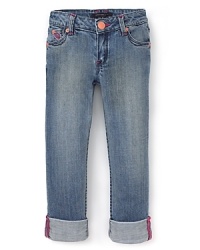 Little Marc Jacobs Girls' Lynn Vintage Wash Jeans - Sizes 2-6 Little Marc Jacobs Girls' Lynn Vintage Wash Jeans - Sizes 2-6