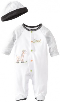 Little Me Baby-boys Newborn Safari Club Footie, White, New Born Little Me Baby-boys Newborn Safari Club Footie, White, New Born