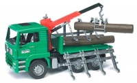 Bruder Toys Man Timber Truck with Loading Crane and 3 Trunks Bruder Toys Man Timber Truck with Loading Crane and 3 Trunks