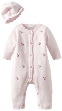 Little Me Baby-Girls Newborn Rose Sweater Coverall And Hat, Light Pink, 9 Months Little Me Baby-Girls Newborn Rose Sweater Coverall And Hat, Light Pink, 9 Months