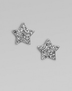 Dazzle in this charming star-shaped style. Argento plated brassGlass stonesSize, about ¼Bolt clutch post backImported 