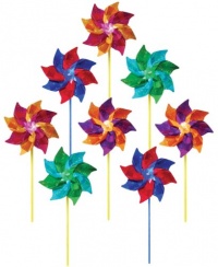 In The Breeze Mylar Pinwheel Spinner, 8-Piece In The Breeze Mylar Pinwheel Spinner, 8-Piece