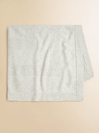 Rendered in an indulgent wool-cashmere blend, this charming blanket with scalloped edges provides soft and cozy coverage for baby.Patterened edges33 X 33Wool/CashmereDry cleanImported Rendered in an indulgent wool-cashmere blend, this charming blanket with scalloped edges provides soft and cozy coverage for baby.Patterened edges33 X 33Wool/CashmereDry cleanImported