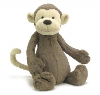 Jellycat Bashful Huge Bashful Monkey Plush 24 Inch Jellycat Bashful Huge Bashful Monkey Plush 24 Inch