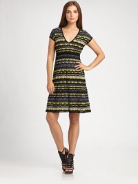 Undeniably appealing, an iconic knit dress featuring striking stripes and a classic Empire waist for a flattering fit.V-necklineCap sleevesEmpire waistSolid trimPull-on styleAbout 24 from natural waist27% acrylic/26% cotton/25% wool/17% viscose/4% nylon/1% alpacaDry cleanImported Model shown is 5'9½ (176cm) wearing US size 4. Undeniably appealing, an iconic knit dress featuring striking stripes and a classic Empire waist for a flattering fit.V-necklineCap sleevesEmpire waistSolid trimPull-on styleAbout 24 from natural waist27% acrylic/26% cotton/25% wool/17% viscose/4% nylon/1% alpacaDry cleanImported Model shown is 5'9½ (176cm) wearing US size 4.