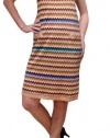 Missoni Peach Green Zig Zag Knit Dress. M