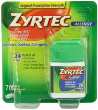 Zyrtec Allergy Relief Tablets, 70 Count Zyrtec Allergy Relief Tablets, 70 Count