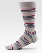 EXCLUSIVELY OURS. Multicolored stripes knitted from a generous cotton blend will be a classic and comfortable addition to your wardrobe collection.Mid-calf height80% cotton/20% nylonMachine washMade in Italy