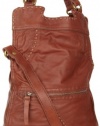 Lucky Brand Abbey Road Fold-Over Tote,Bourbon,one size