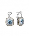 Effy Jewlery Balissima Blue Topaz and Diamond Earrings, 8.31 TCW