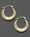 Look put together with these lovely polished pleat earrings crafted in 10k gold. Approximate diameter: 1/2 inches.