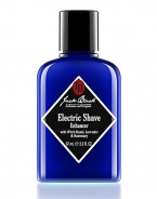 Designed for use with an electric razor, this lightweight, soothing balm provides superior skin conditioning and promotes a close, easy shave. Apply immediately before shaving to help stiffen and prop up whiskers for a closer, smoother electric shave. Gentle, natural astringents prep beard Lavender and Oat Kernel Flour soothe skin, reduces irritation Sunflower Seed Oil and Glycerin condition skin 3.3 oz.