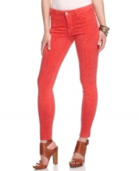 Allover python print adds a fierce flair to these red hot Else Jeans skinny jeans -- a summer must-have! Allover python print adds a fierce flair to these red hot Else Jeans skinny jeans -- a summer must-have!