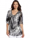 AGB Women's Print HMC Top With Elbow Sleeves