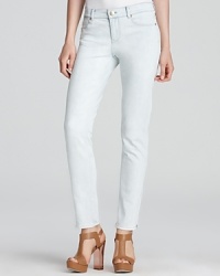 These Elie Tahari jeans showcase a white-stone wash against a super-skinny silhouette for a modern addition to your denim repertoire. Pair with a concert tee for a look that reads downtown cool. These Elie Tahari jeans showcase a white-stone wash against a super-skinny silhouette for a modern addition to your denim repertoire. Pair with a concert tee for a look that reads downtown cool.