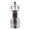 Designed to cut, then grind for maximum flavor, this durable pepper mill from Trudeau is made of clear acrylic for a sleek, modern look.