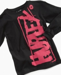 A bold, artsy addition to his t-shirt collection. Hurley's signature tees will give him skater-boy style in no time flat. A bold, artsy addition to his t-shirt collection. Hurley's signature tees will give him skater-boy style in no time flat.
