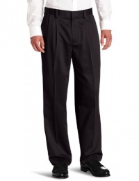 Dockers Men's Never Iron Essential D4 Relaxed Fit Pleated Pant, Black, 42x29