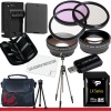Canon T3 Accessory Saver Kit (58mm Wide Angle Lens + 58mm 2X Telephoto Lens + 58mm 3 Piece Filter Kit + 32GB SDHC Memory + Extended Life Battery + Ac/Dc Charger + USB Card Reader + Deluxe Camera Case w/Strap + Full Size Tripod + Microfiber Cleaning Cloth 